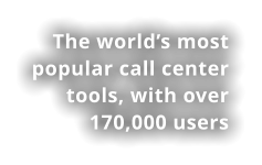 The world’s most popular call center tools, with over 170,000 users